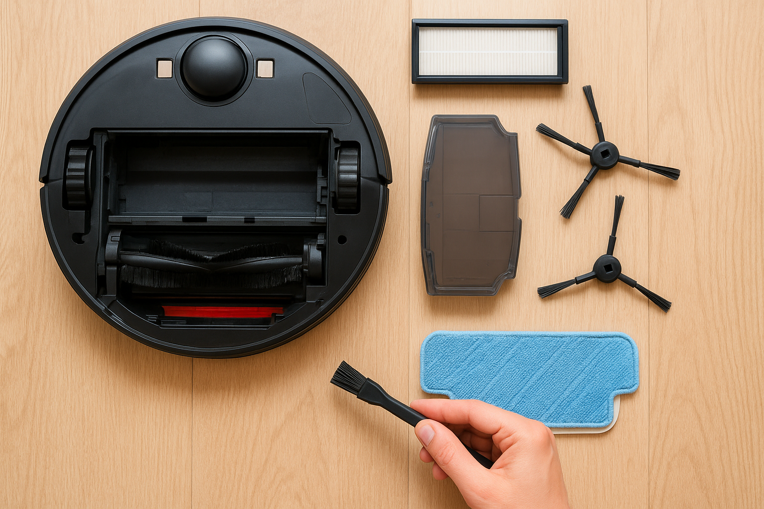 Come mantenere efficiente un robot aspirapolvere lavapavimenti: routine di manutenzione mensile