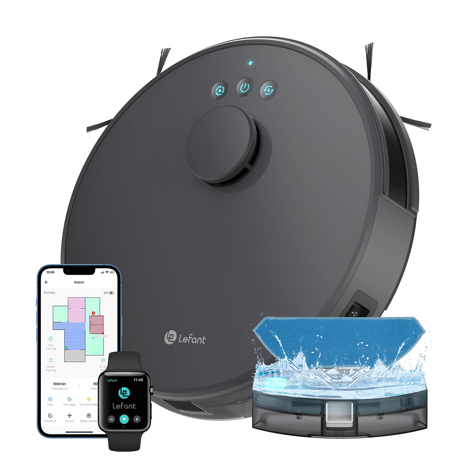 Lefant M1, robot aspirapolvere lavapavimenti con mappatura laser e buona autonomia in forte evidenza su Amazon