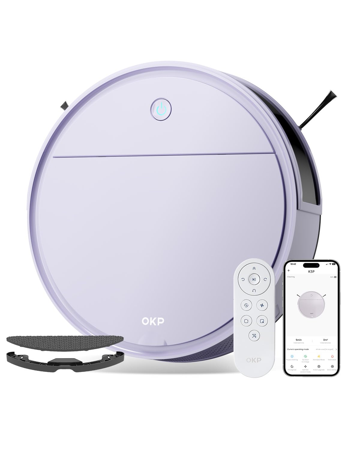 OKP K5Pro, robot aspirapolvere potente e silenzioso per peli di animali a prezzo ribassato su Amazon