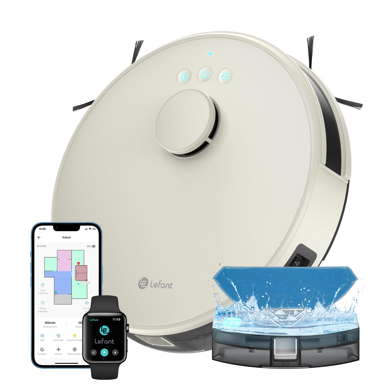 Lefant M1 slim robot aspirapolvere lavapavimenti, modello compatto per spazi pieni di mobili in offerta su Amazon