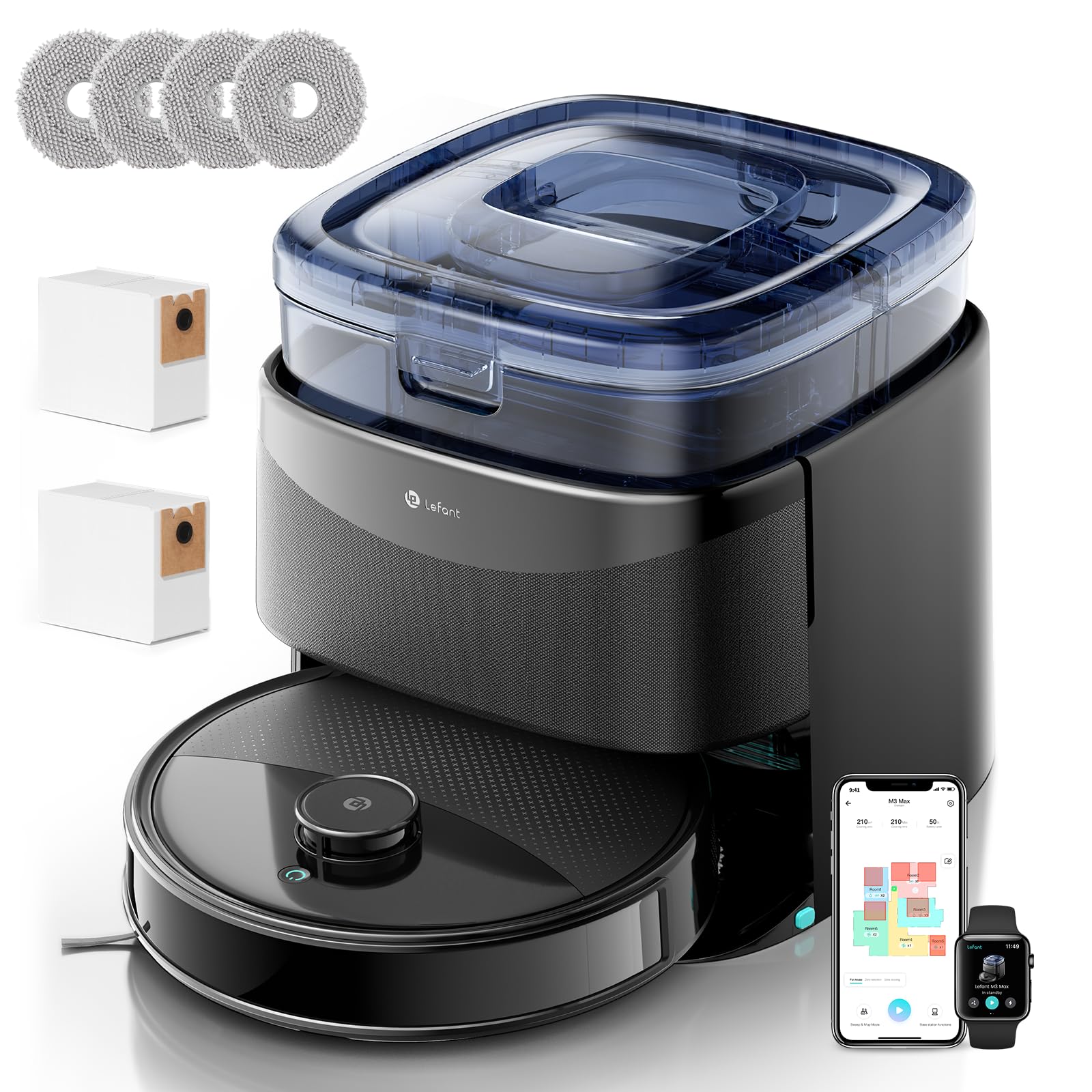 Lefant M3Max robot aspirapolvere lavapavimenti con stazione all-in-one, soluzione completa ora a un prezzo molto interessante su Amazon