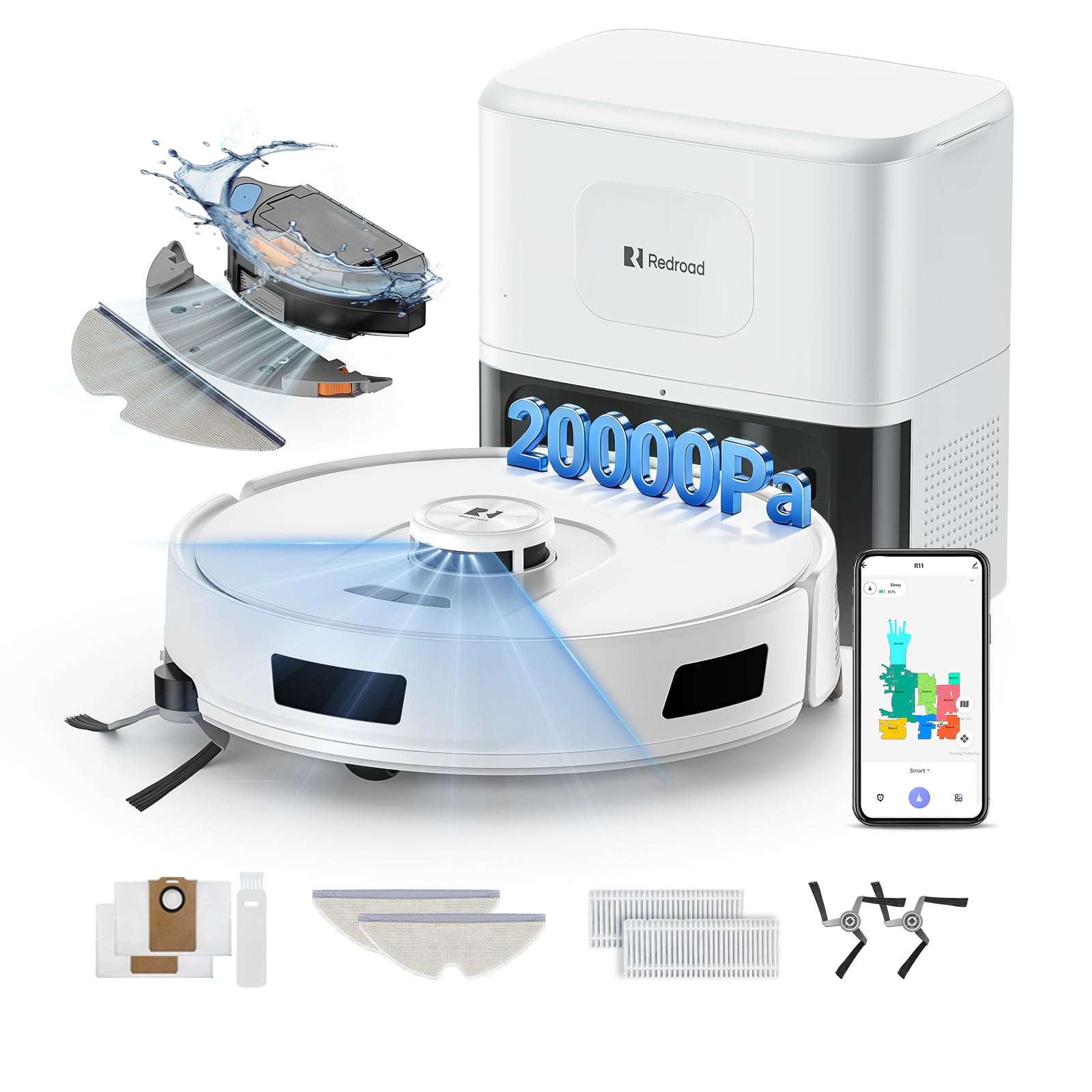 Redroad R11 robot aspirapolvere lavapavimenti con stazione di autosvuotamento, occasione interessante su Amazon