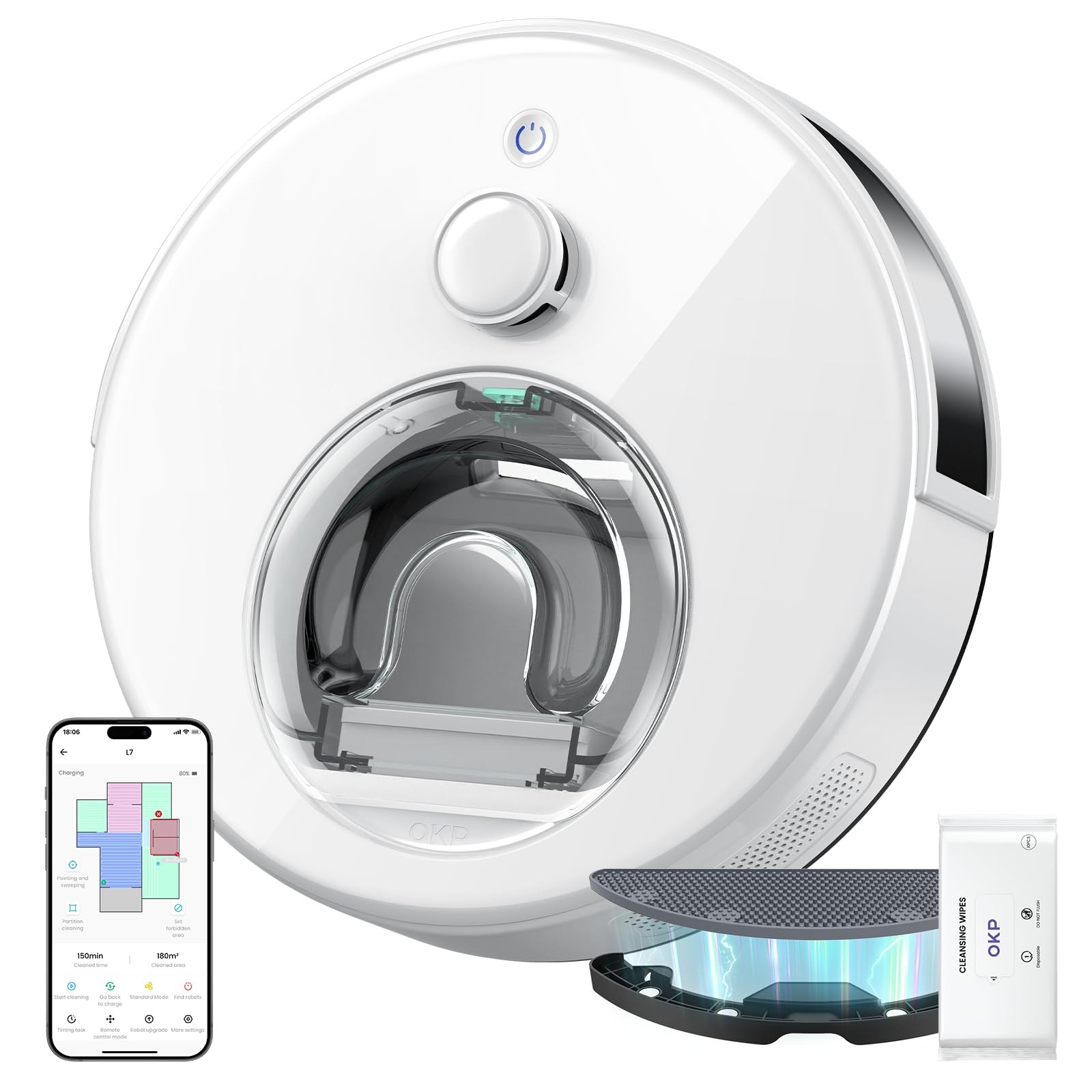 OKP L7, robot aspirapolvere con LiDAR dToF e mappatura intelligente in forte promozione su Amazon