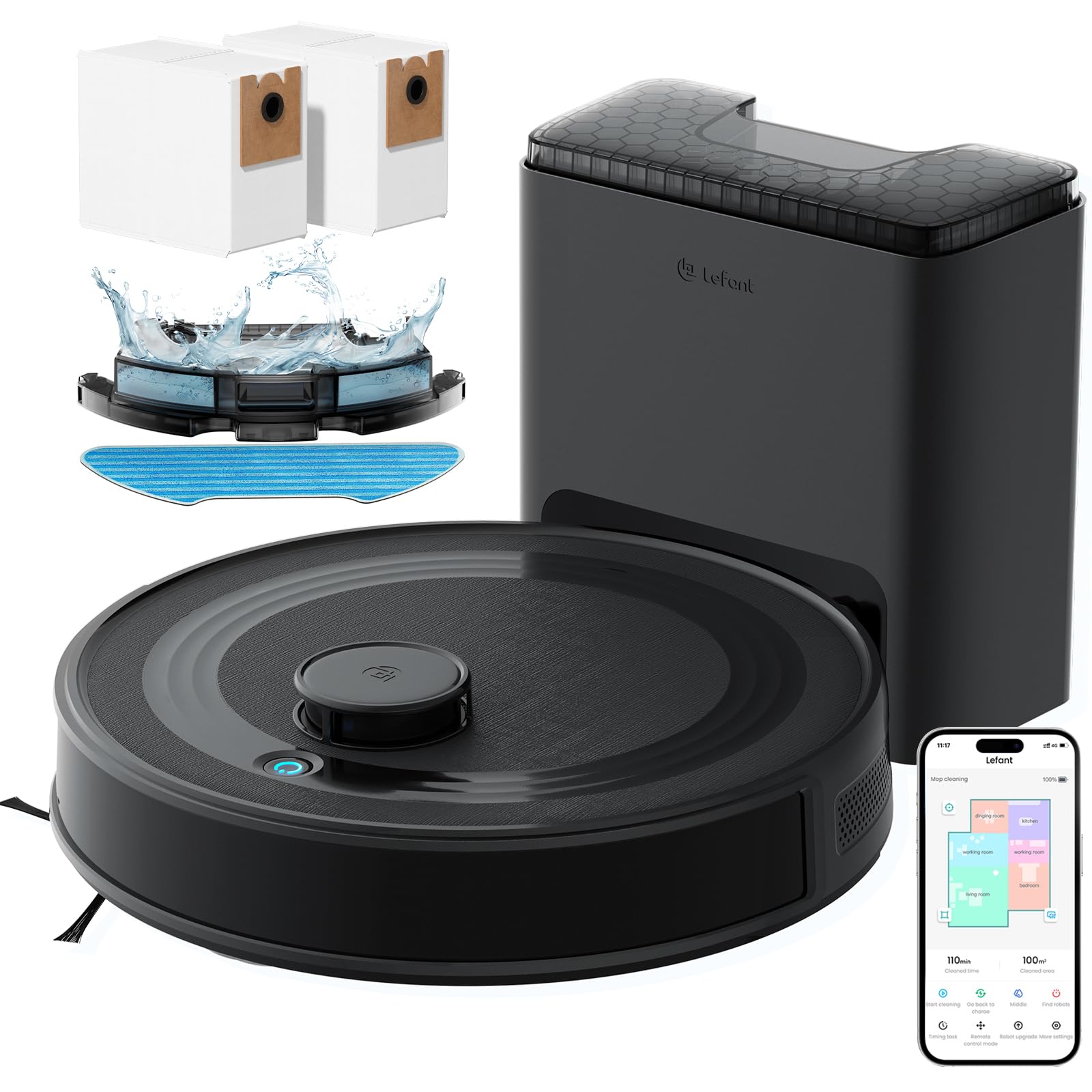 Lefant M2 Plus robot aspirapolvere lavapavimenti con mappatura e stazione di raccolta, scelta completa per chi vuole il minimo sforzo su Amazon