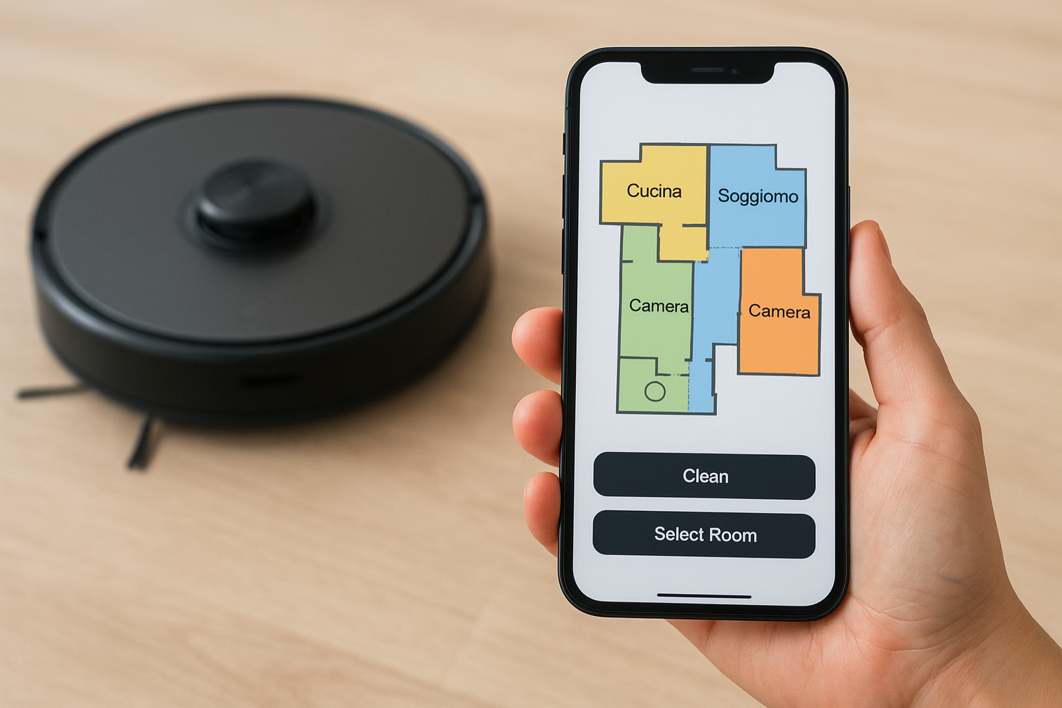 Come impostare la pulizia stanza per stanza su un robot con mappatura