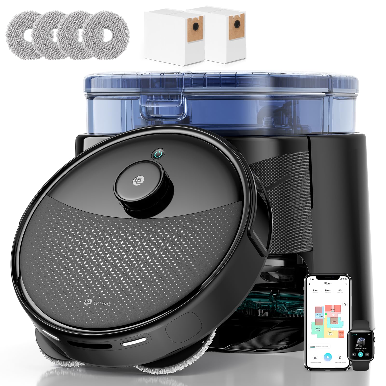 Lefant M3 robot aspirapolvere lavapavimenti con stazione all-in-one, soluzione completa ora a un prezzo da valutare su Amazon