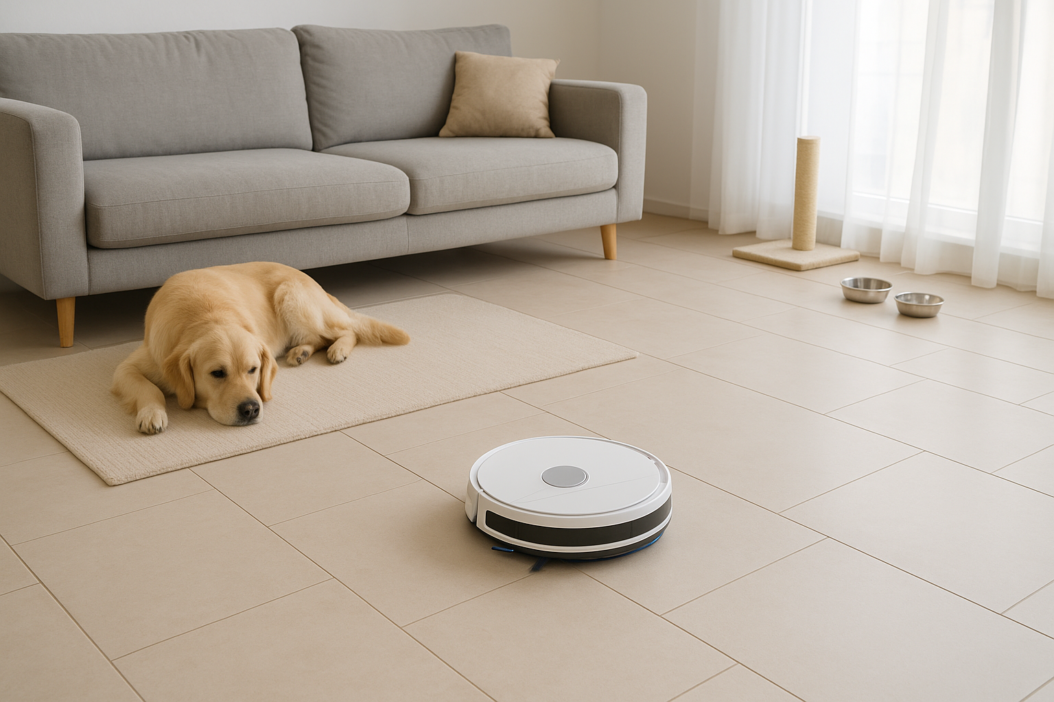 Robot aspirapolvere lavapavimenti per chi ha animali ma pochi tappeti: come evitare peli in giro senza spendere troppo