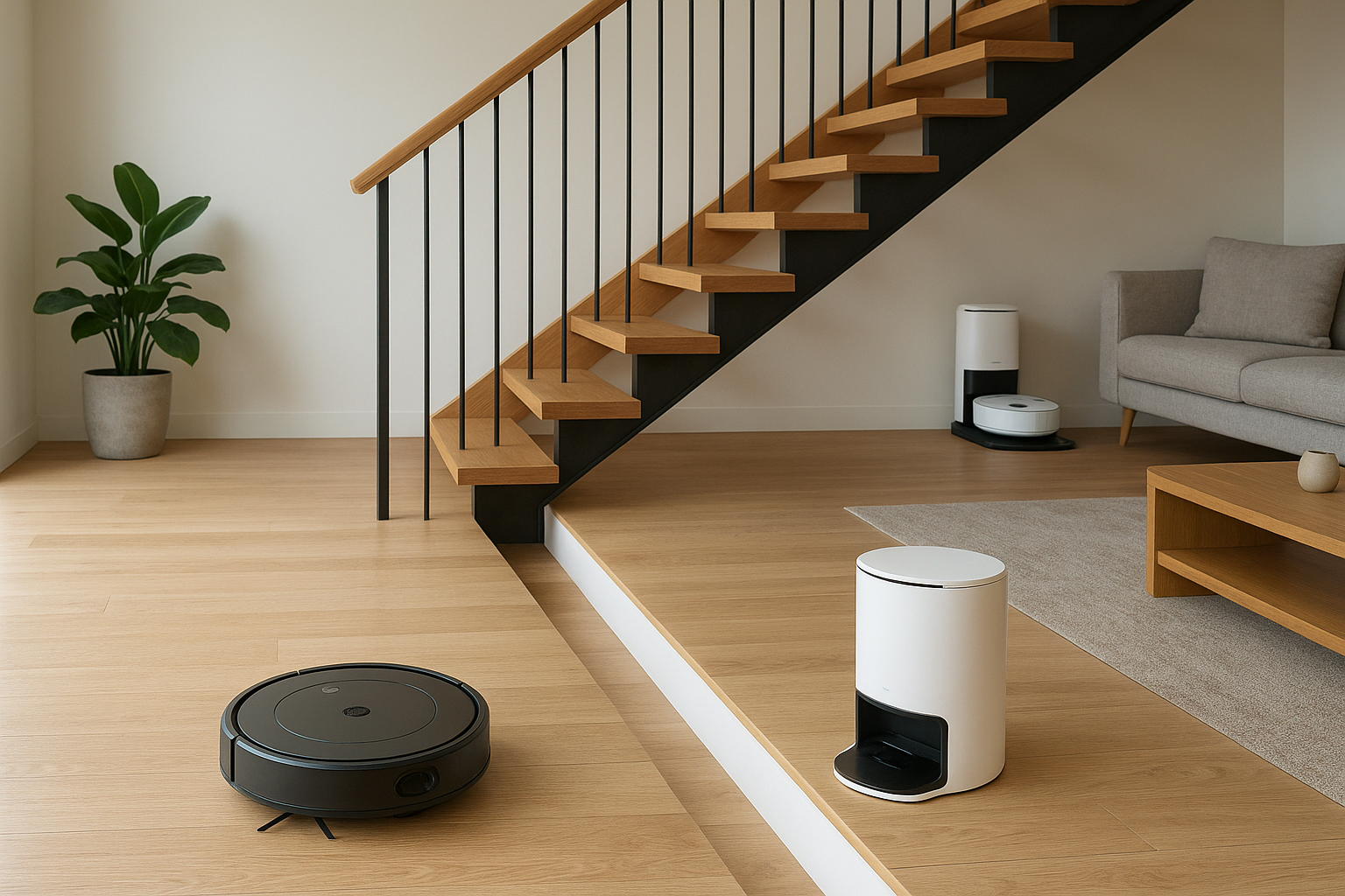 Robot aspirapolvere per case su più piani: come organizzare la pulizia se hai scale in casa