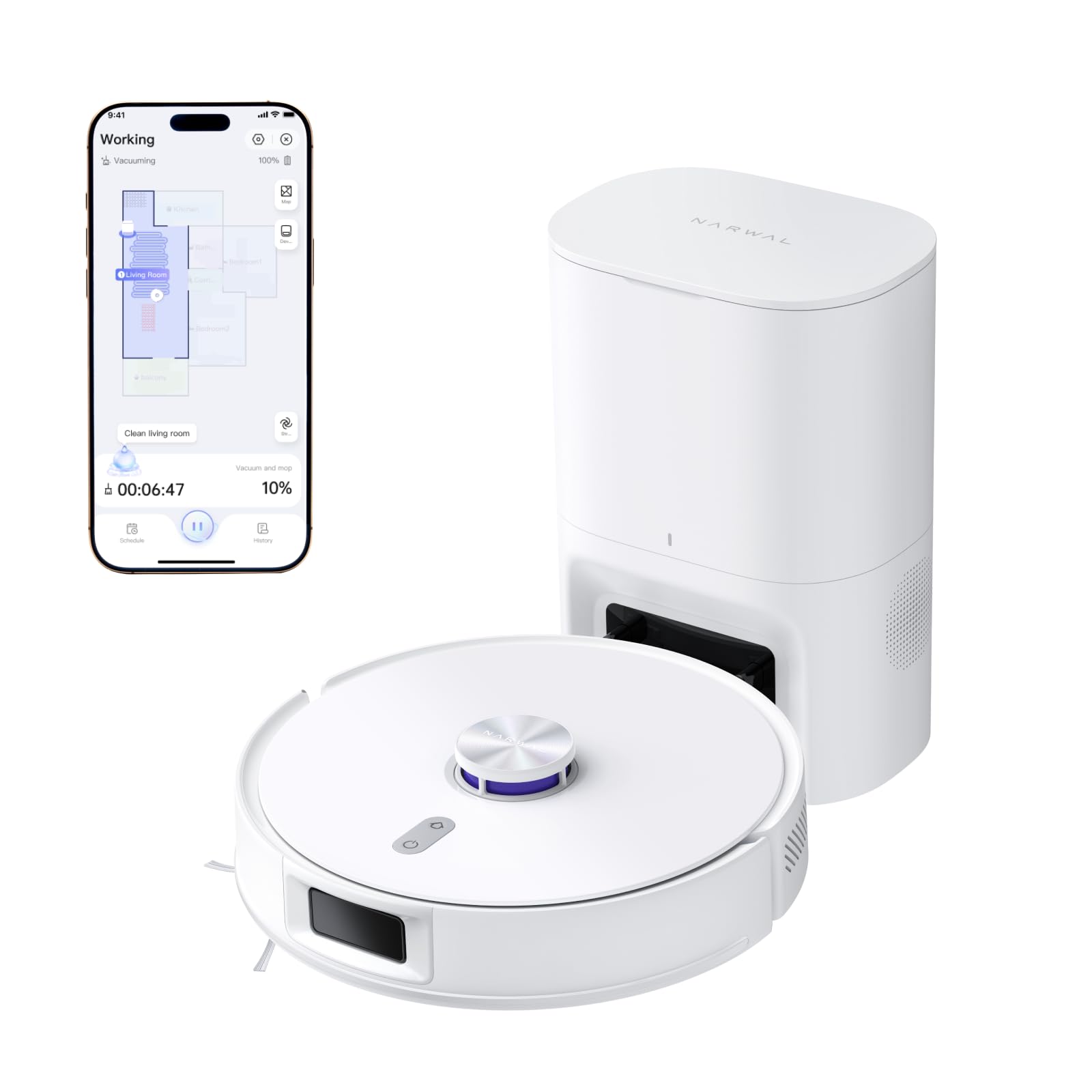 Narwal Freo S, robot aspirapolvere lavapavimenti con svuotamento automatico e mappatura 3D in promozione su Amazon