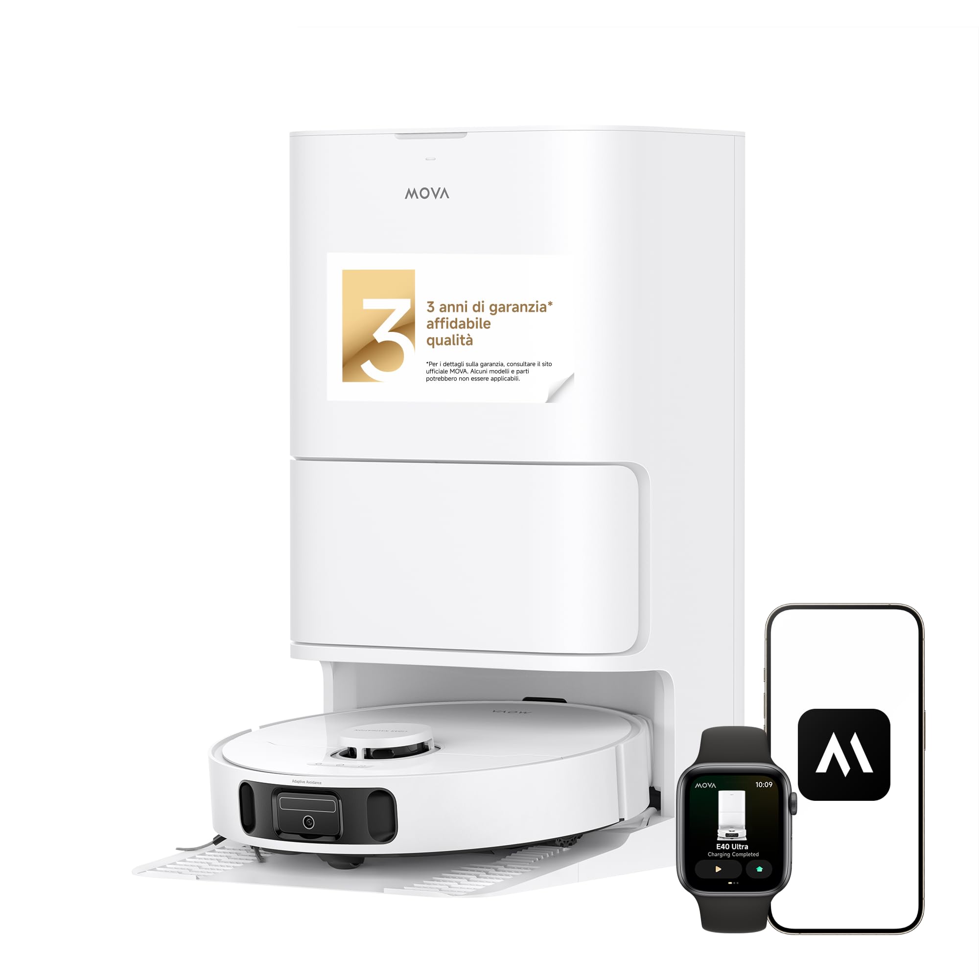 Mova E40 Ultra con stazione all-in-one, robot aspirapolvere lavapavimenti potente ora in ribasso su Amazon