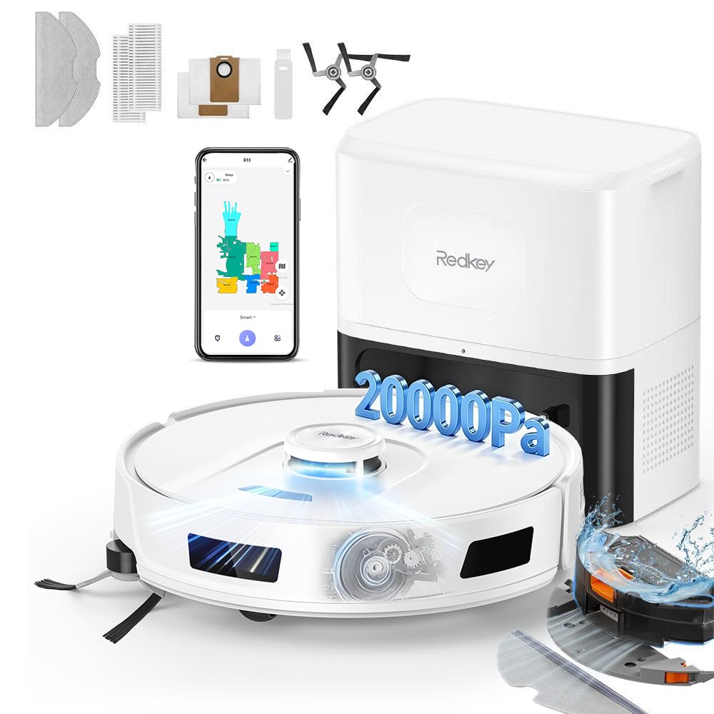 Redkey R11 robot aspirapolvere lavapavimenti con stazione autopulente in forte evidenza su Amazon