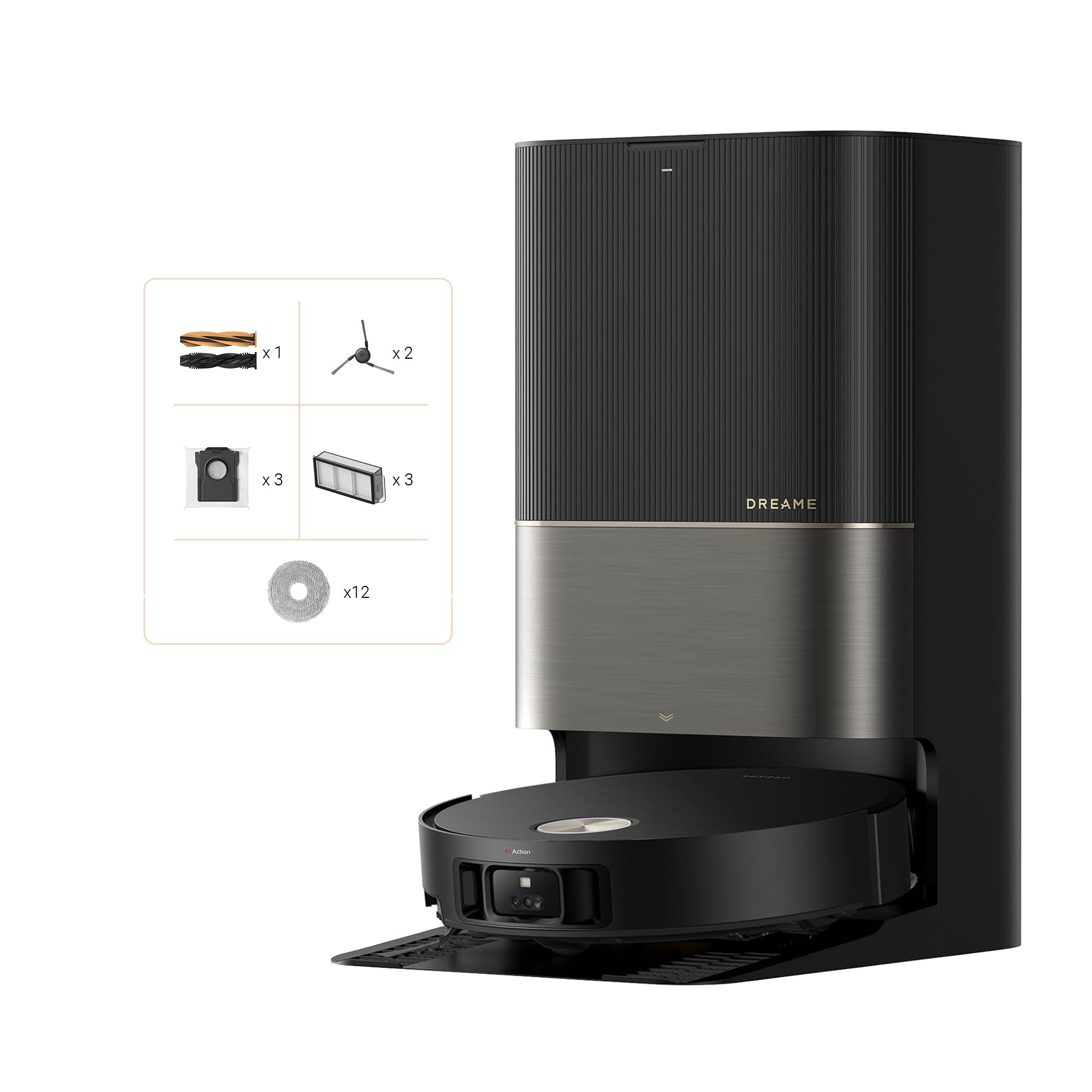 Dreame X50 Ultra Complete, robot aspirapolvere lavapavimenti con aggiramento ostacoli per case piene di mobili