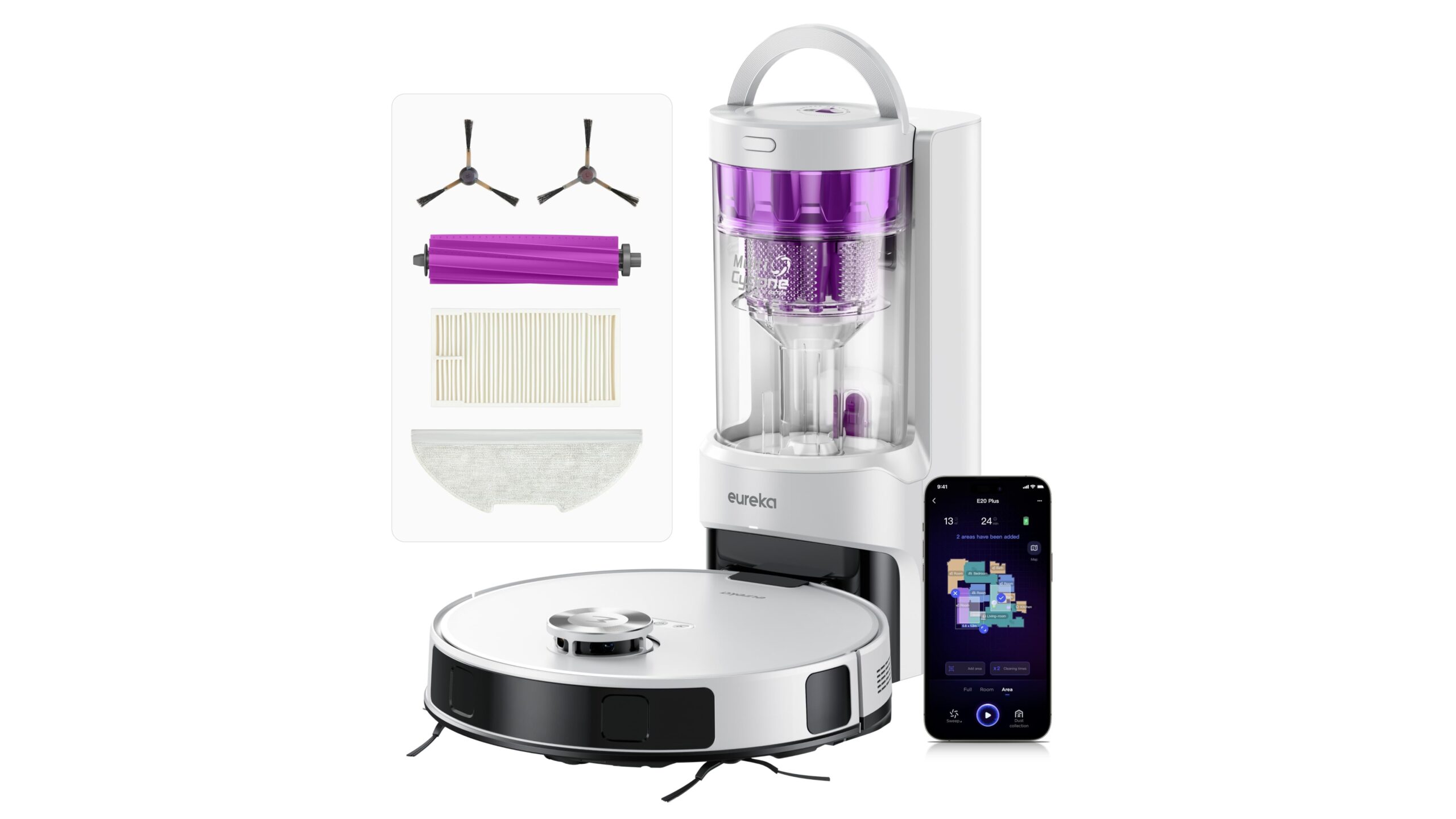 Eureka E20 Plus con stazione senza sacchetto, l’offerta Amazon per chi vuole autosvuotamento e risparmio sui consumabili