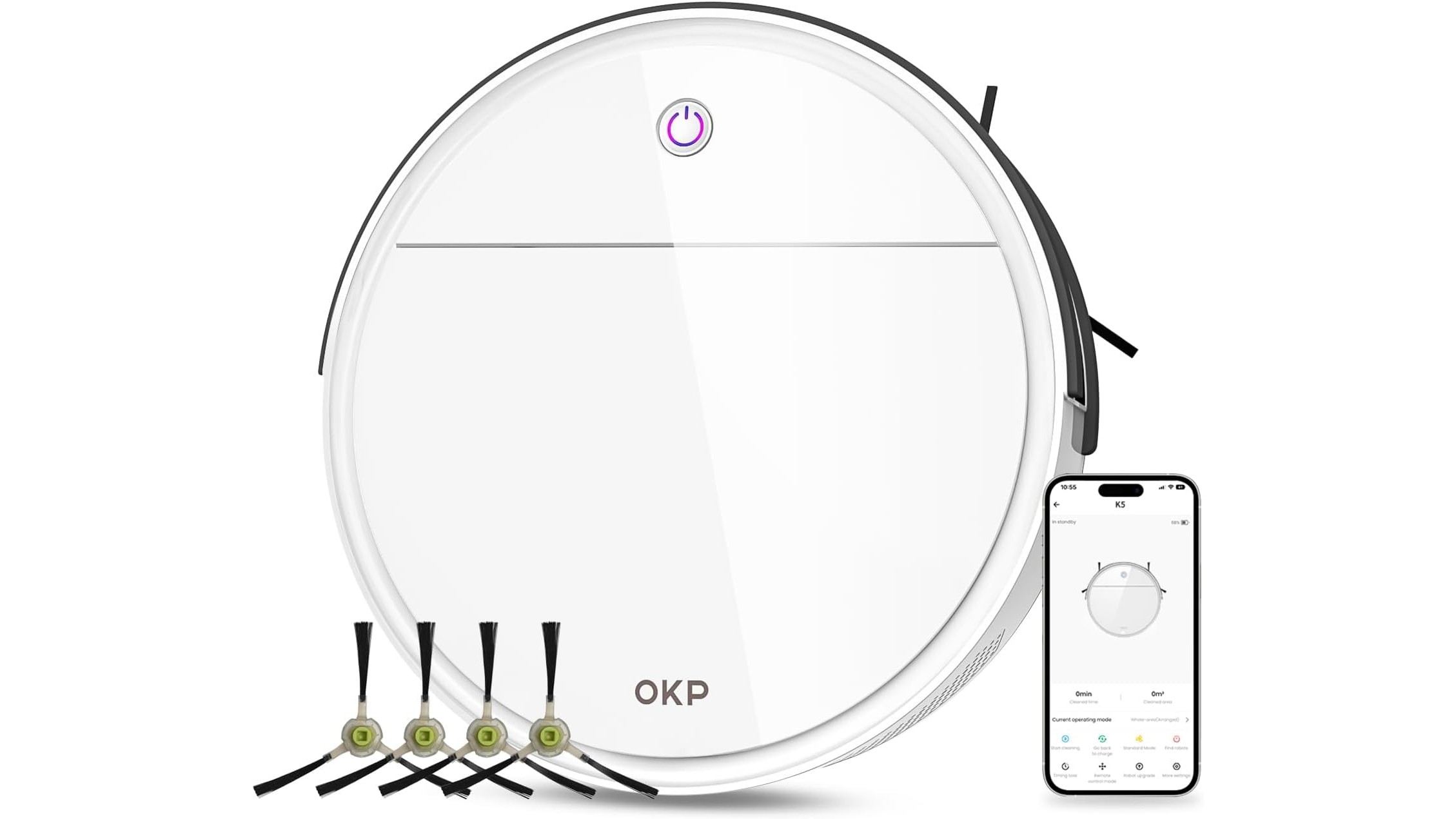 OKP K5 in offerta su Amazon, robot aspirapolvere sottile ideale per pavimenti duri e animali