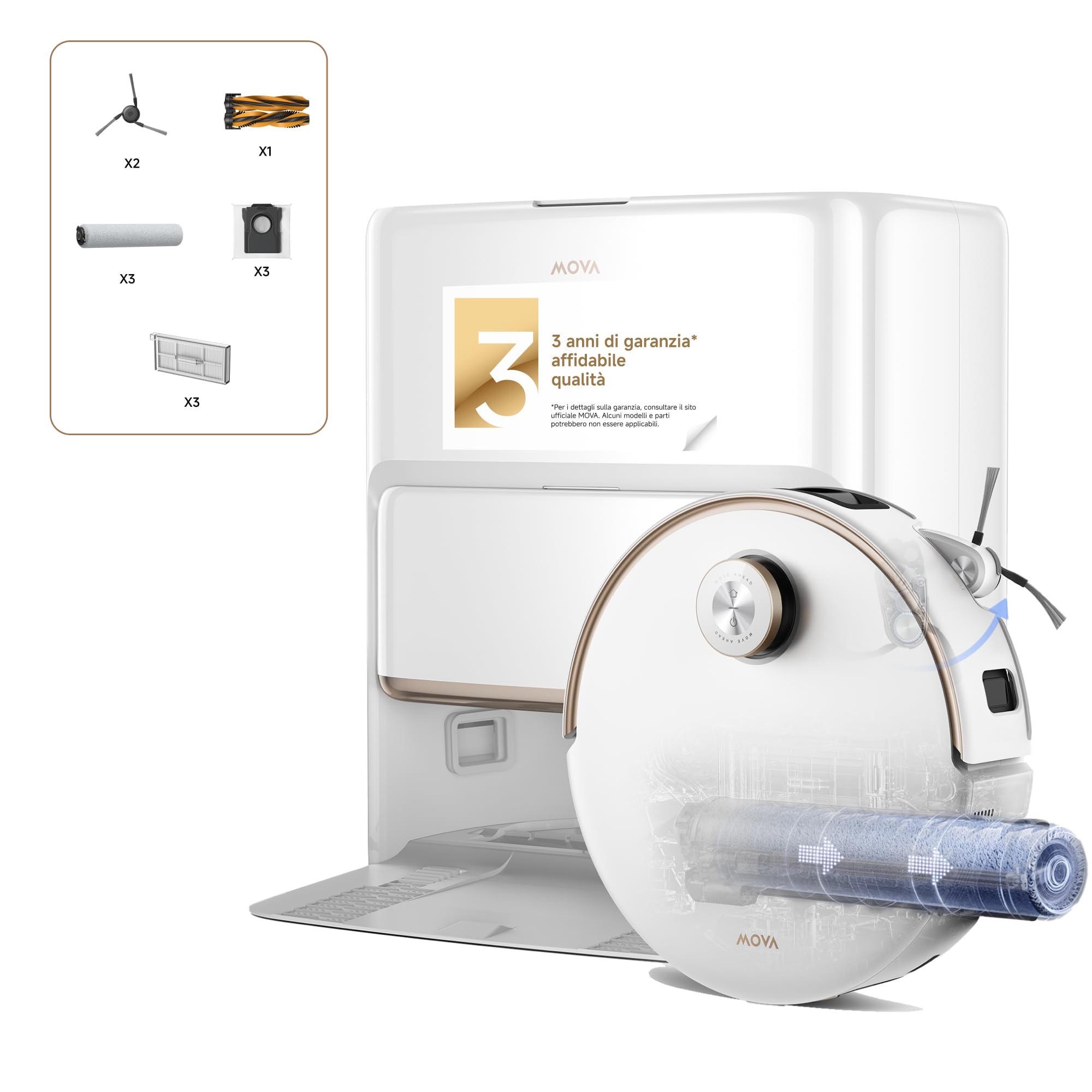 MOVA Z60 Ultra Roller, robot aspirapolvere lavapavimenti completo ora a prezzo aggressivo