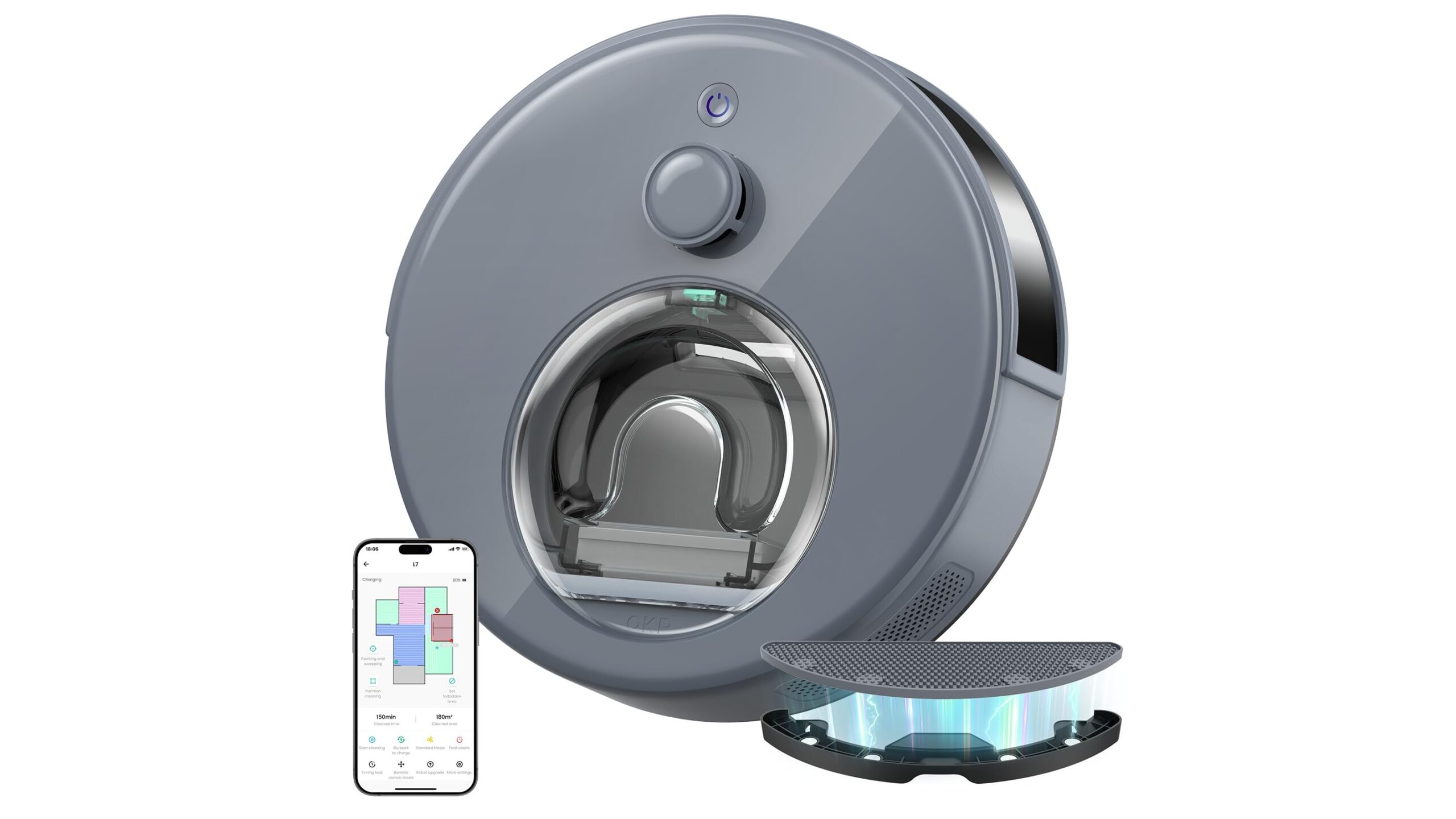 OKP L7 robot aspirapolvere in promozione su Amazon, LiDAR e 6000 Pa a un prezzo interessante