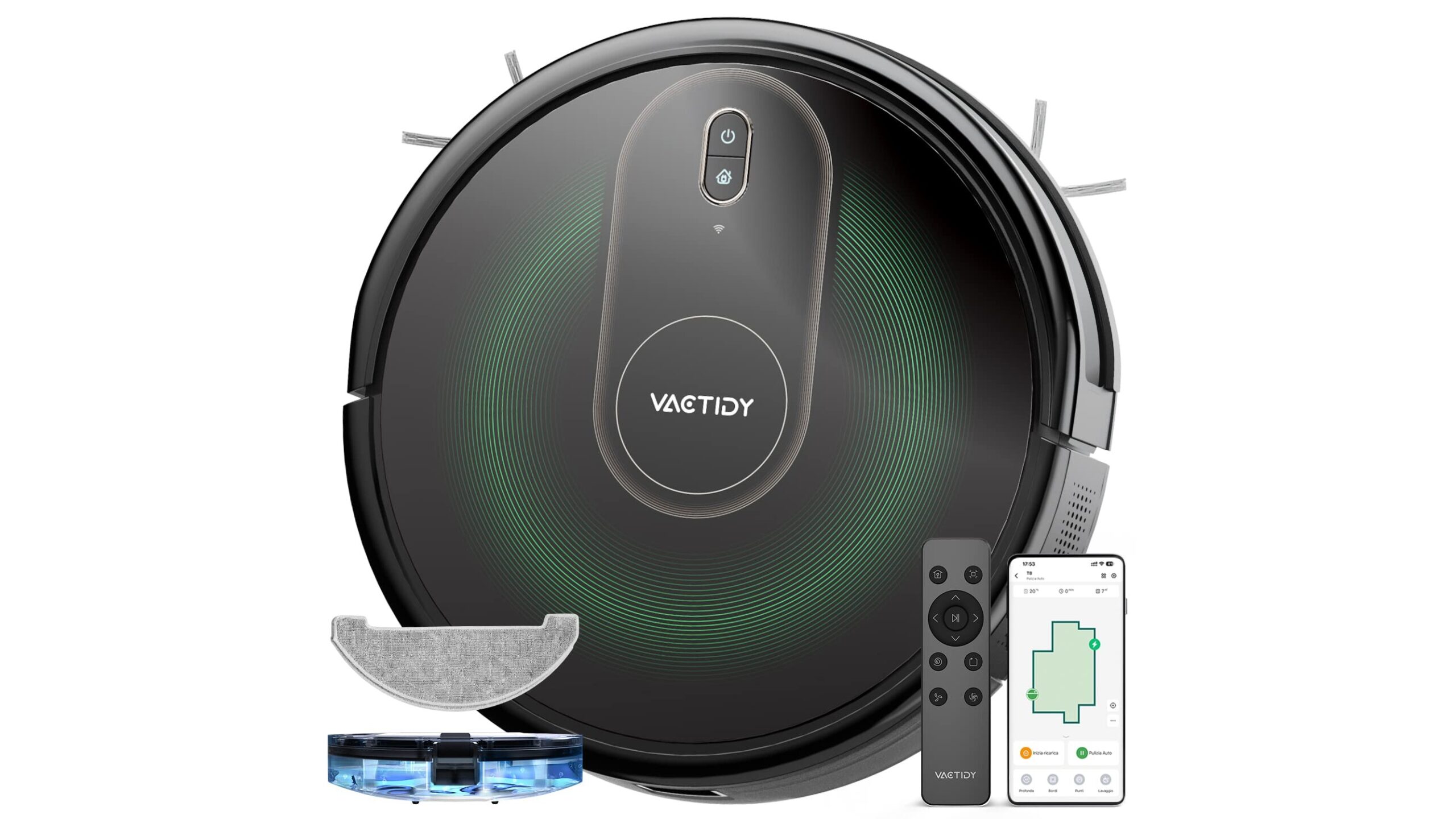 Vactidy Nimble T8, robot aspirapolvere lavapavimenti compatto in forte sconto su Amazon