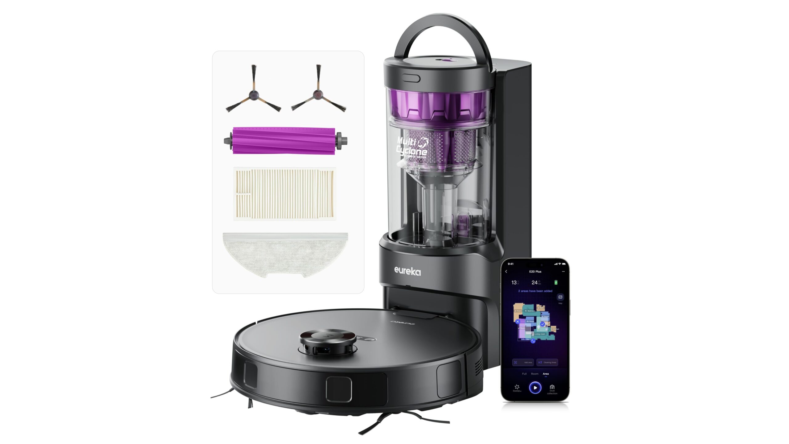 Eureka E20 Plus con stazione senza sacchetto, occasione interessante per chi vuole autosvuotamento economico