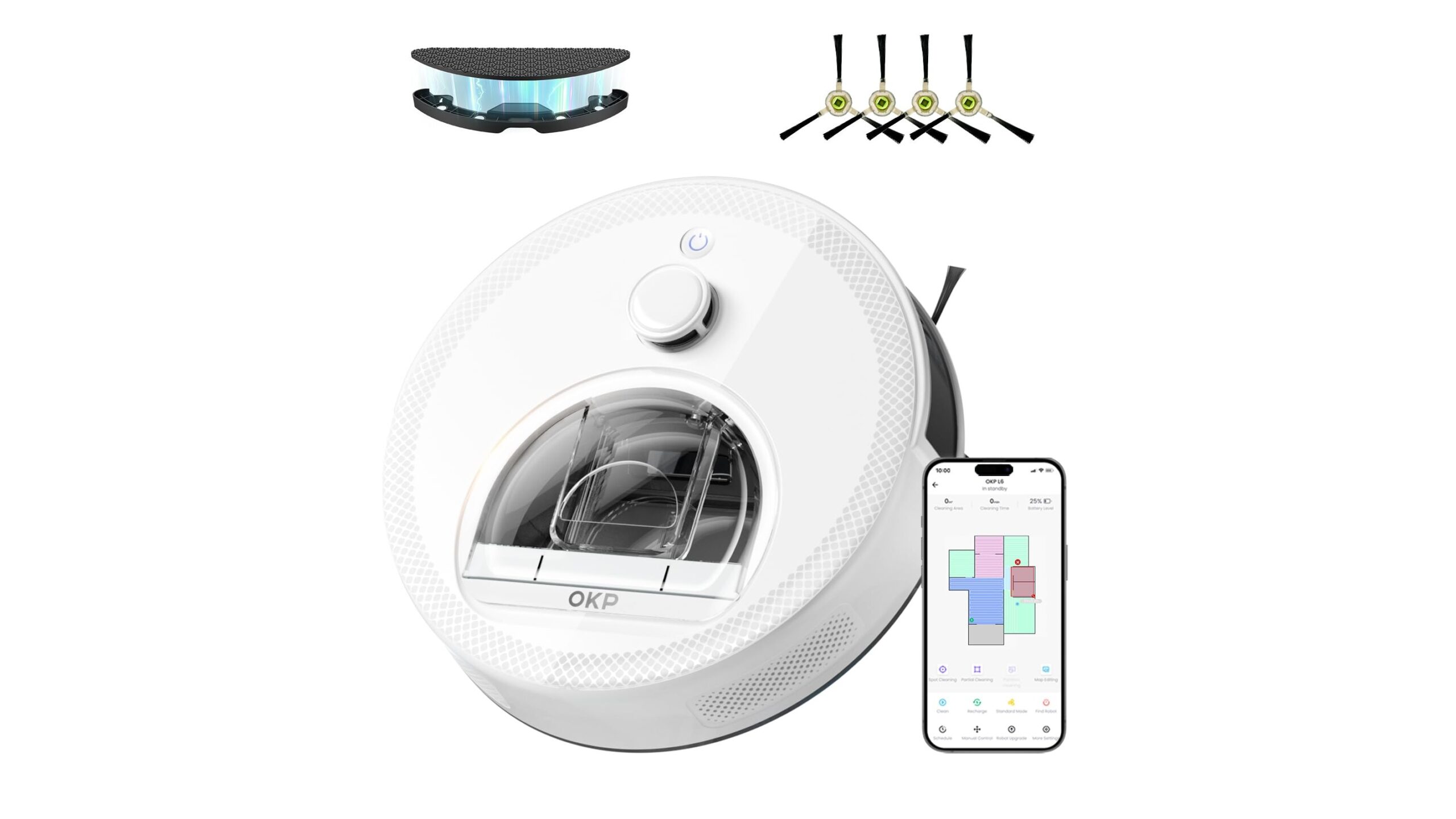 OKP L6, robot aspirapolvere lavapavimenti con mappatura avanzata a prezzo ribassato su Amazon