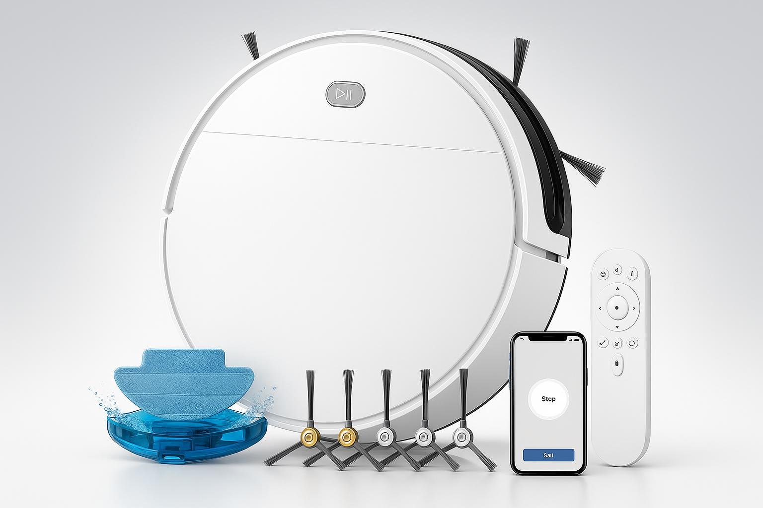 Yigars 2025, robot aspirapolvere lavapavimenti 2 in 1 sottile e potente in promozione su Amazon