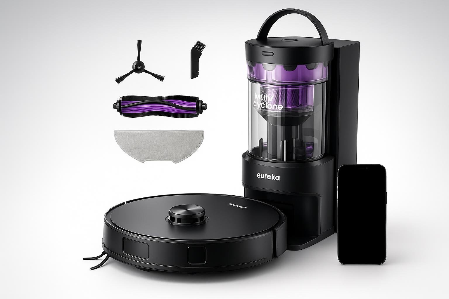 Eureka E20 Evo Plus, robot aspirapolvere lavapavimenti con base senza sacchetto in forte offerta su Amazon