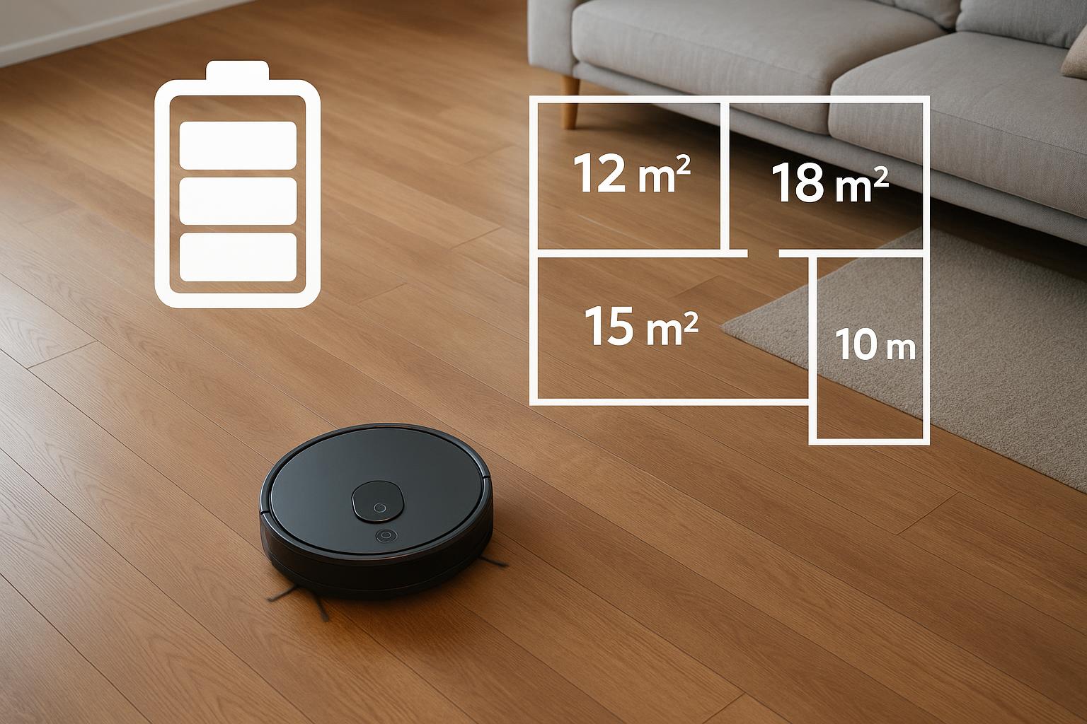 Capacità batteria del robot aspirapolvere lavapavimenti: come scegliere in base ai metri quadri reali di casa