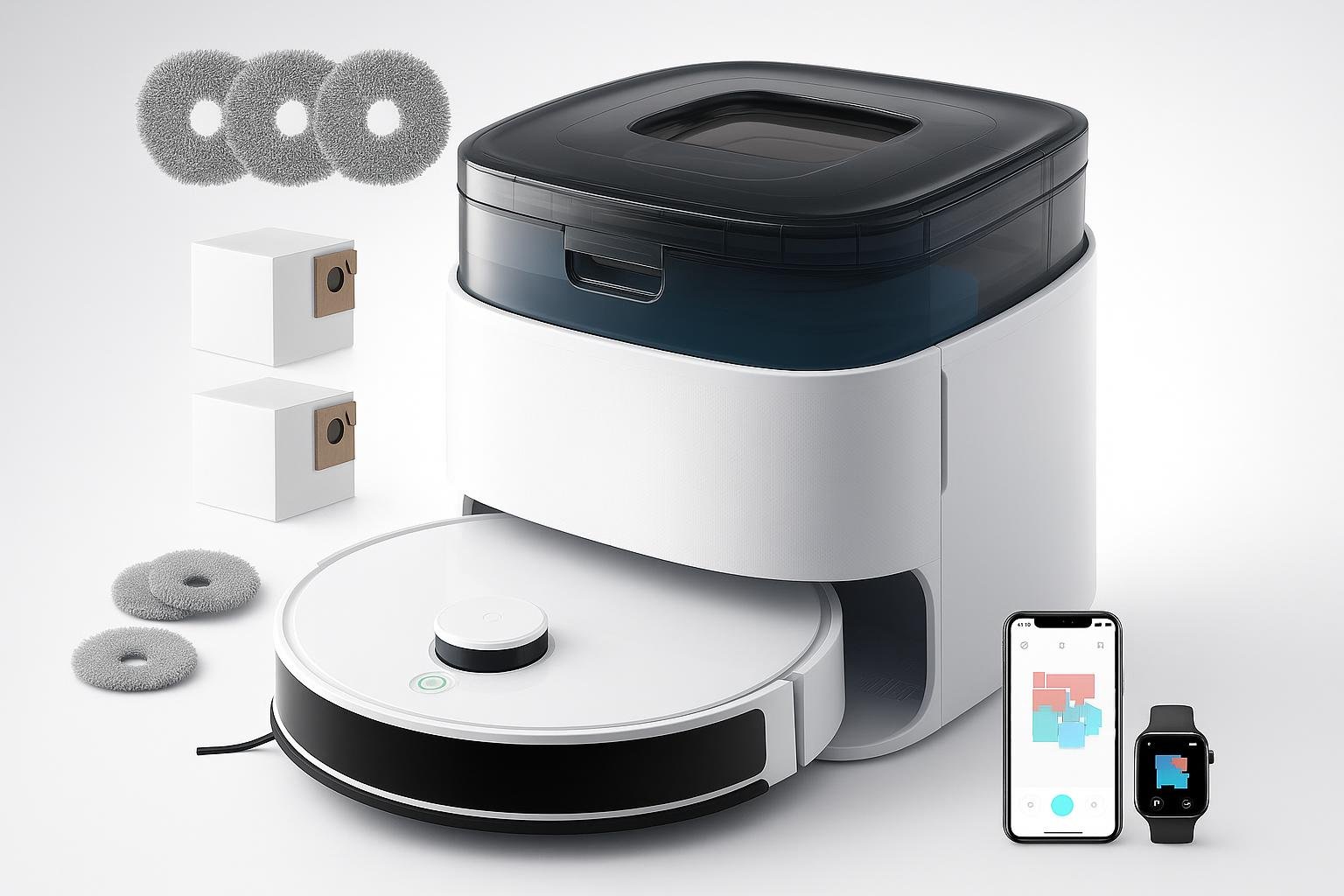 Lefant M3, robot aspirapolvere lavapavimenti con base all-in-one in forte sconto su Amazon