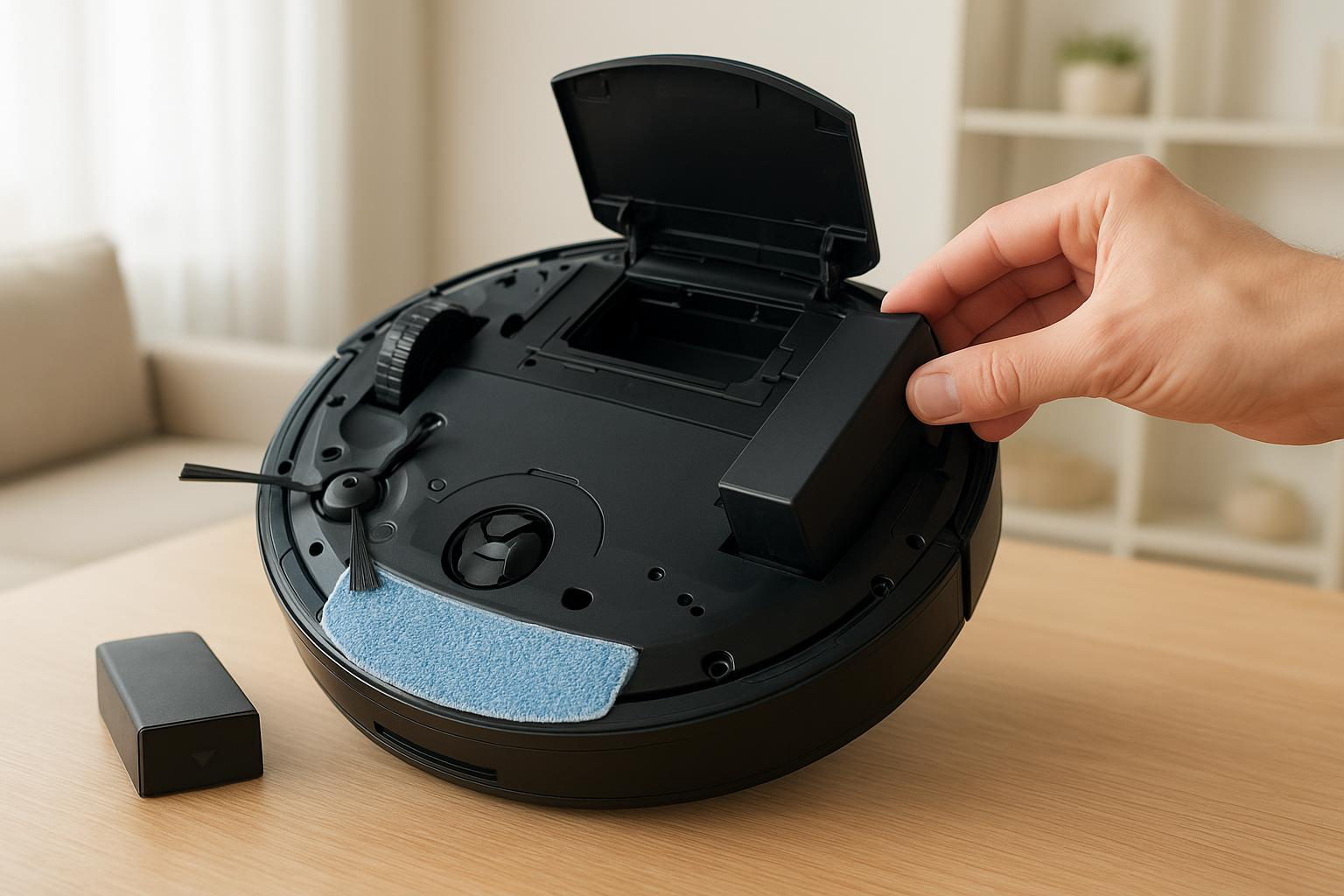 Come sostituire la batteria del robot aspirapolvere lavapavimenti in sicurezza, passo per passo