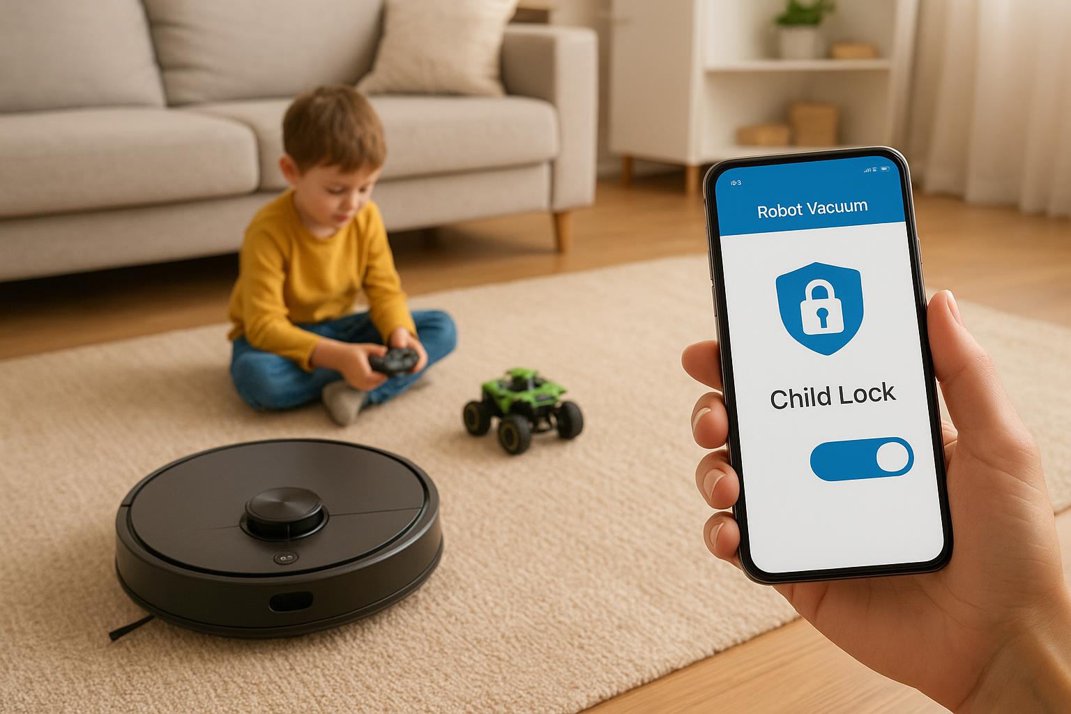 Come usare il blocco bambini sul robot aspirapolvere lavapavimenti senza disattivare le funzioni smart