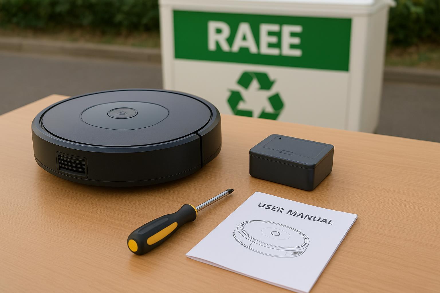 Come smaltire correttamente un vecchio robot aspirapolvere lavapavimenti e la sua batteria