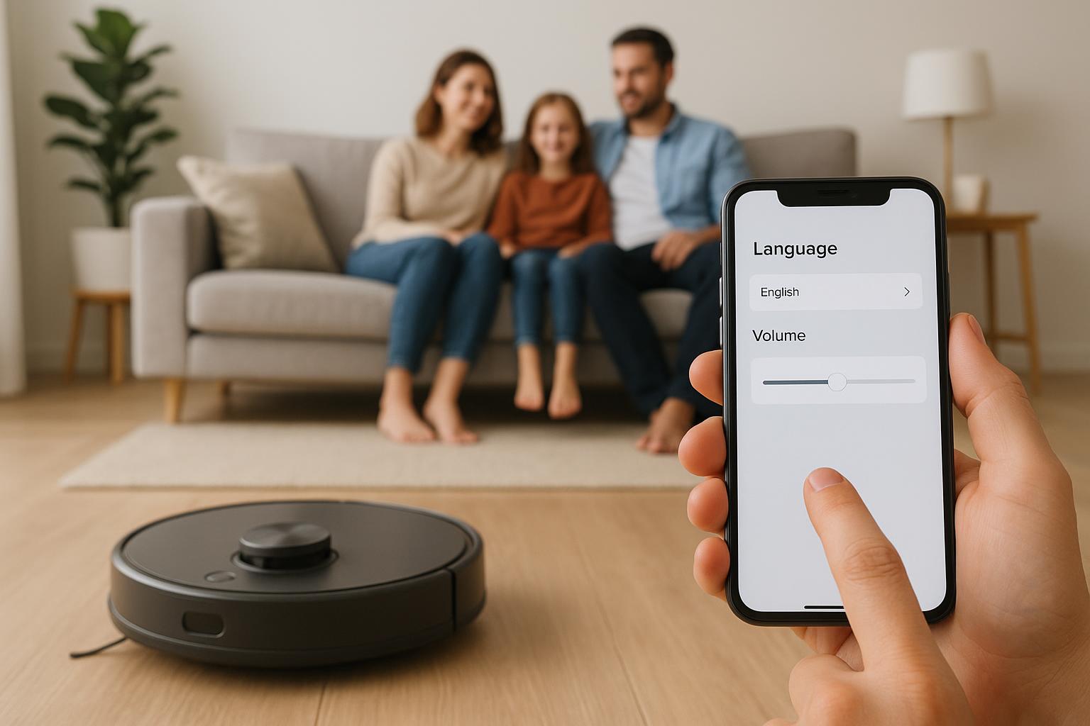 Come impostare lingua, voce e volume del robot aspirapolvere lavapavimenti senza perdere le notifiche importanti