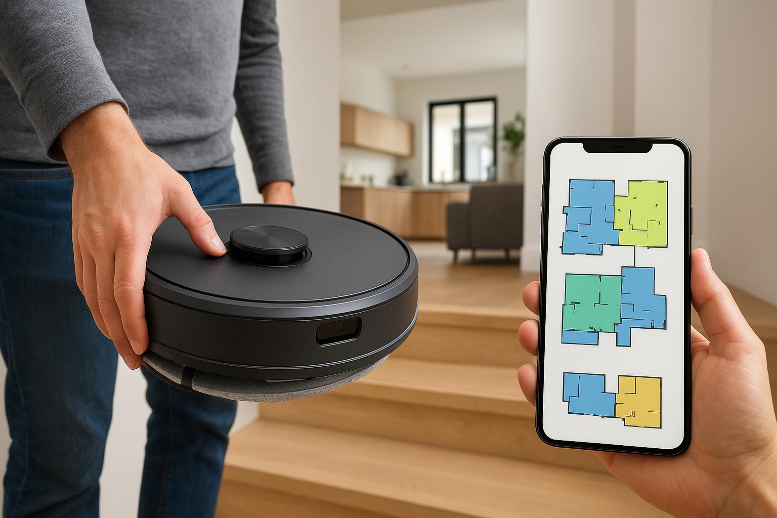 Come usare un solo robot aspirapolvere lavapavimenti su più piani portandolo a mano senza rovinare le mappe