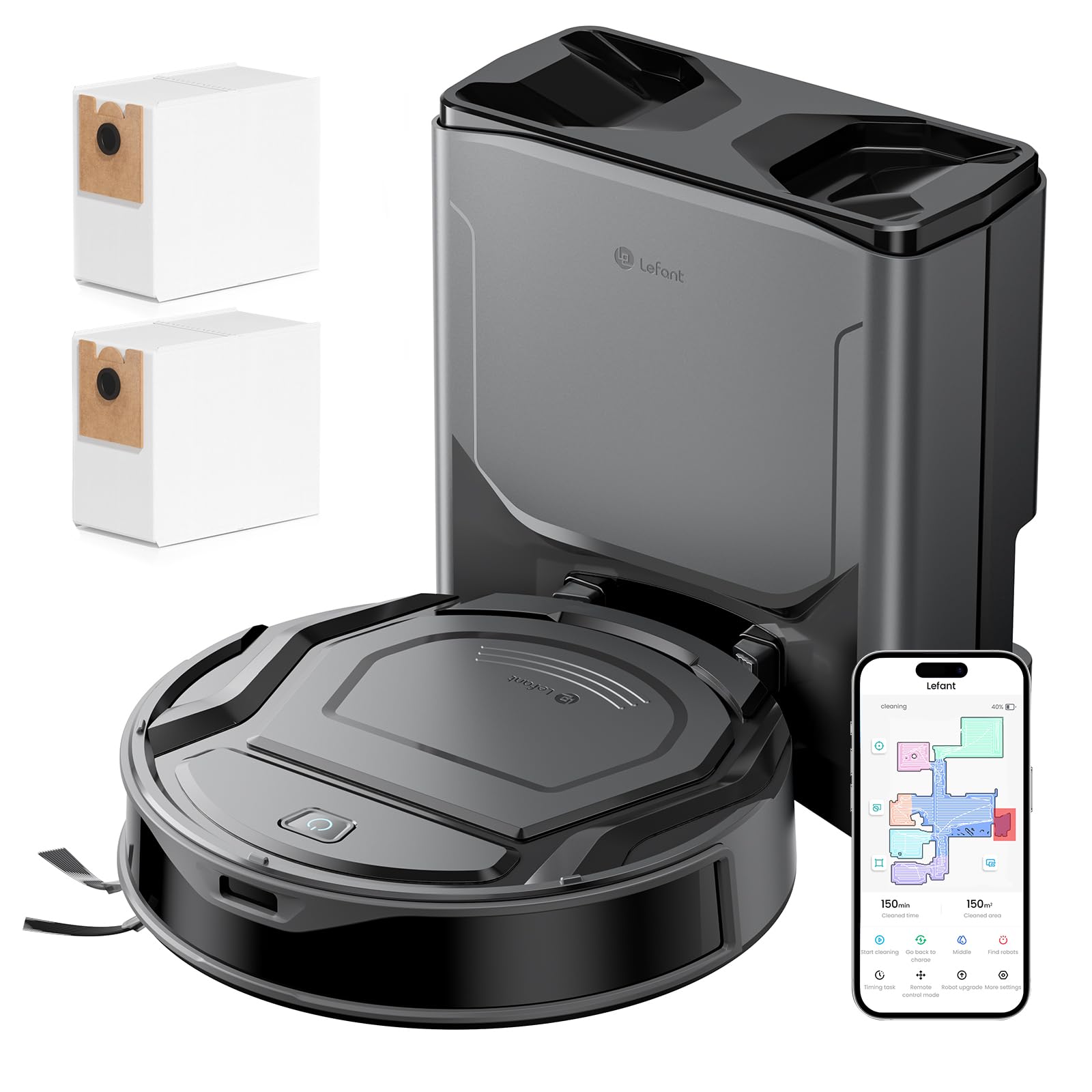 Lefant M210 PLUS, robot aspirapolvere con stazione di raccolta automatica in forte sconto su Amazon