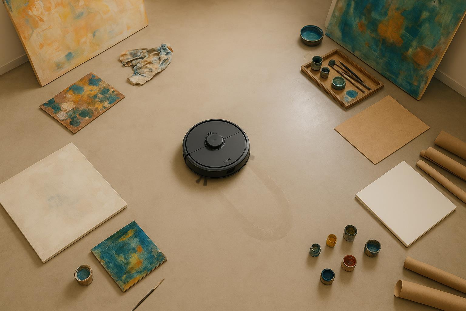 Robot aspirapolvere e lavapavimenti per chi ha uno studio d’arte in casa: come scegliere senza rovinare pavimenti e creatività