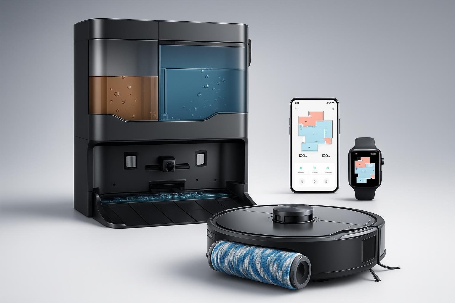 Lefant M210 PRO OMNI, robot aspirapolvere lavapavimenti completo con base multifunzione in offerta su Amazon