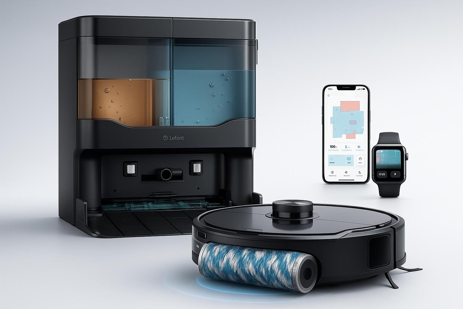 Lefant M210 PRO OMNI, robot aspirapolvere lavapavimenti completo con base multifunzione in offerta su Amazon