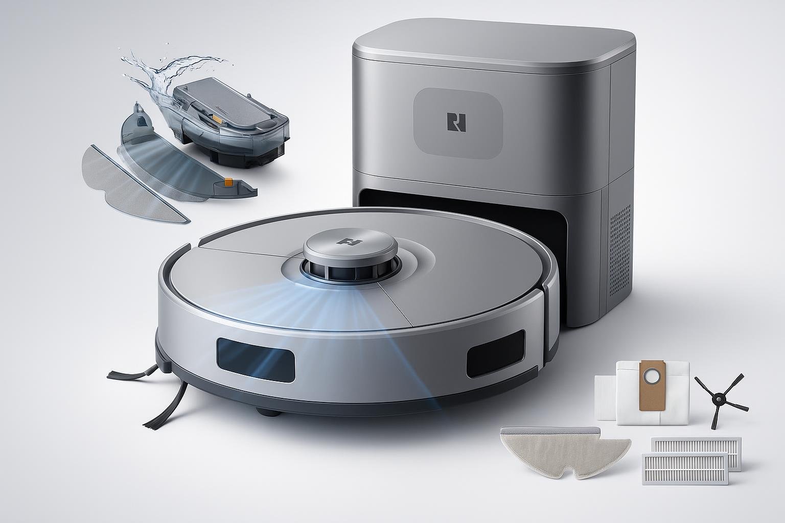 R11 robot aspirapolvere lavapavimenti con autosvuotamento, occasione su Amazon per chi vuole il minimo contatto con la polvere