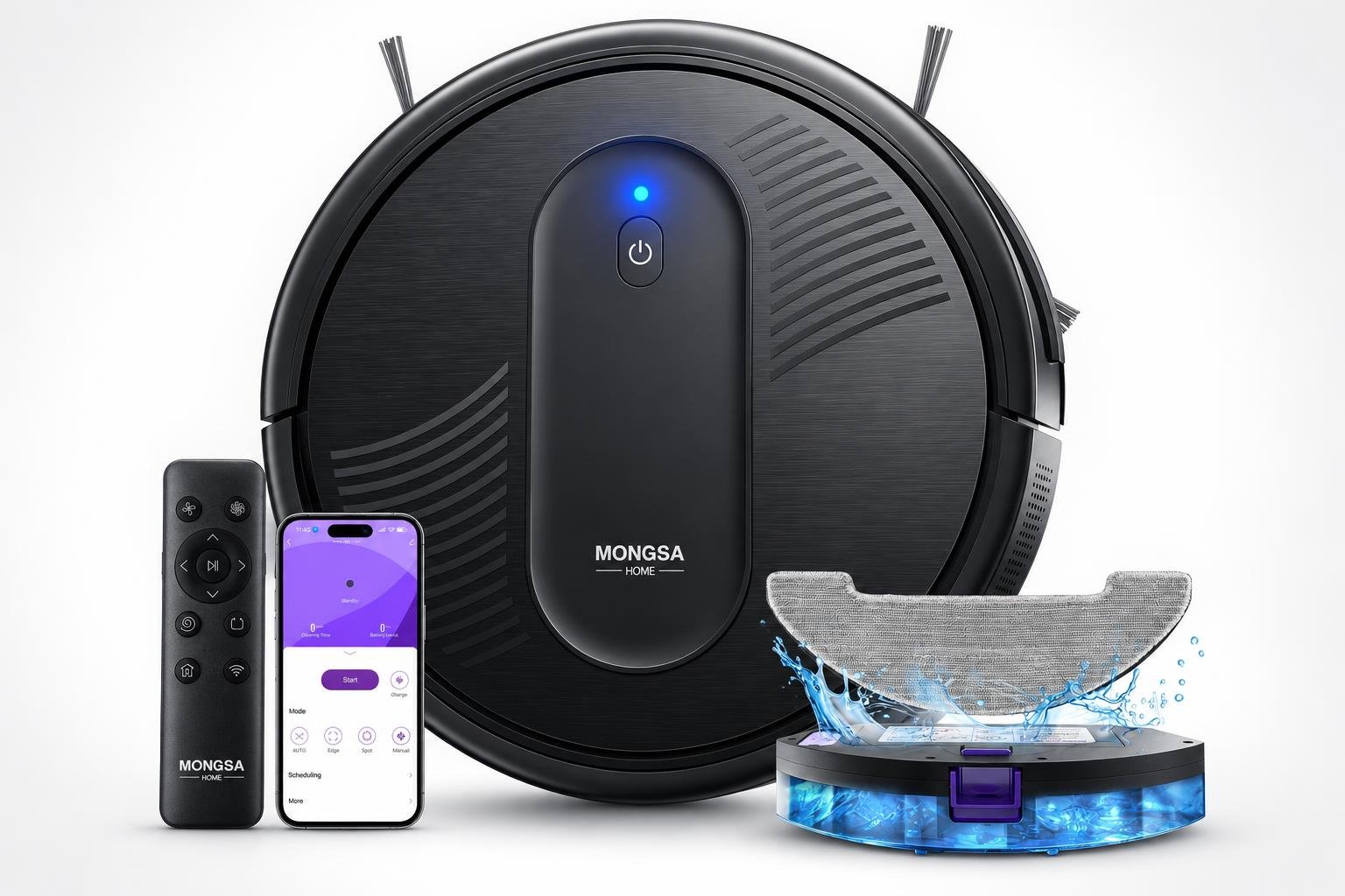 MONSGA 5000Pa 3-in-1: il robot aspirapolvere lavapavimenti è in offerta su Amazon