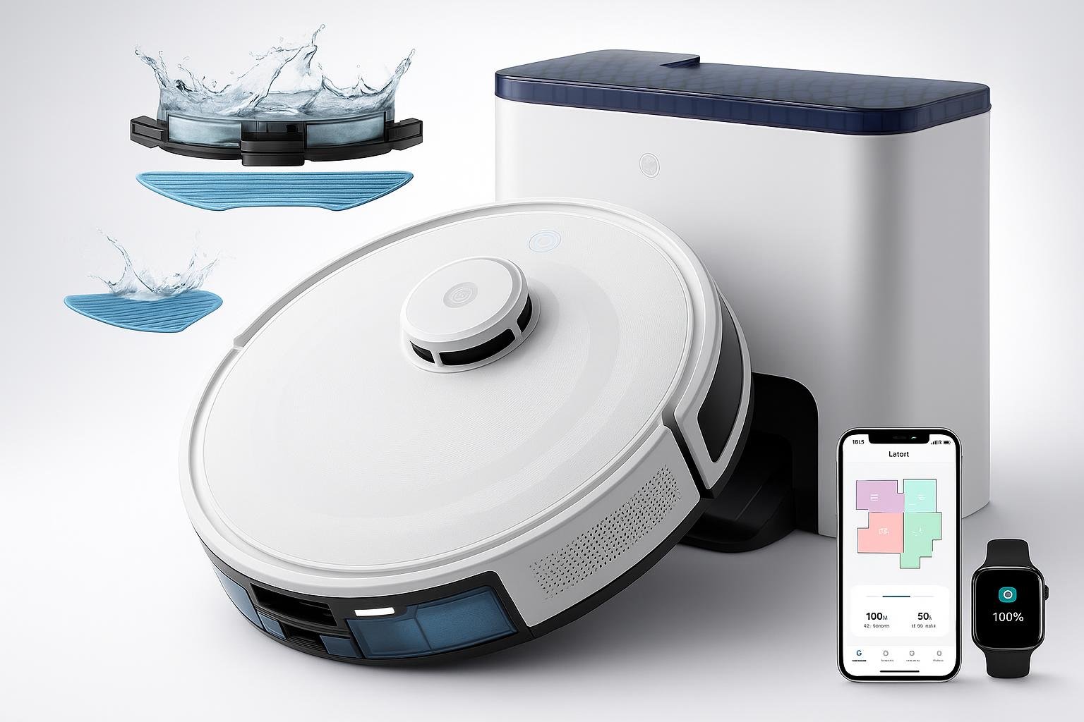 Lefant M2L Plus, robot aspirapolvere lavapavimenti con svuotamento automatico in offerta Amazon