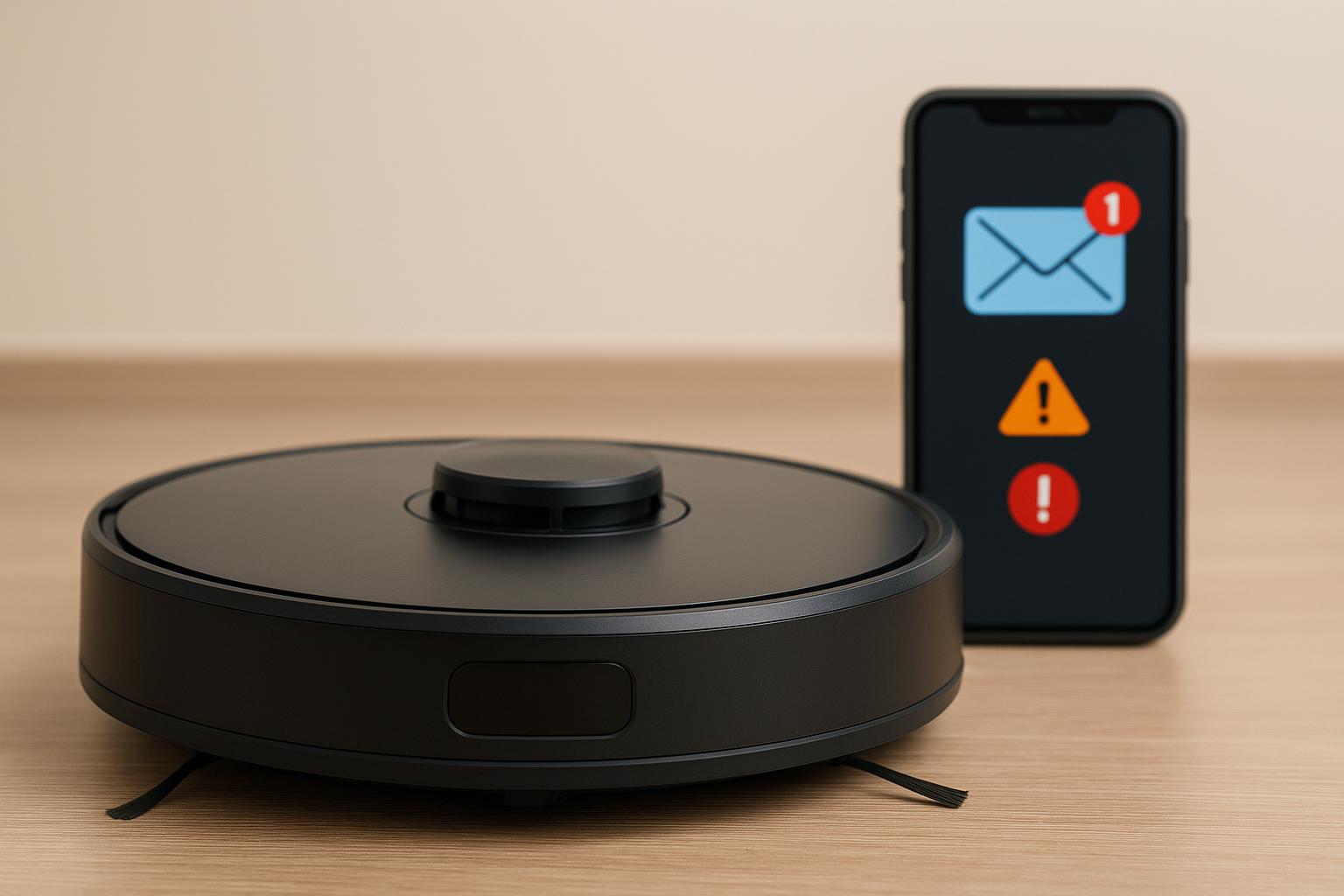 Come impostare e usare le notifiche via email del robot aspirapolvere lavapavimenti per non perdere mai manutenzione e allarmi