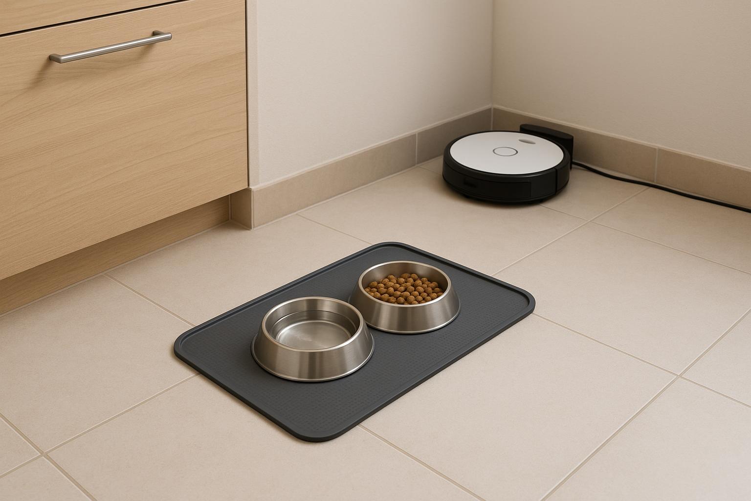 Come organizzare la zona ciotole di cani e gatti per far lavorare meglio il robot aspirapolvere lavapavimenti