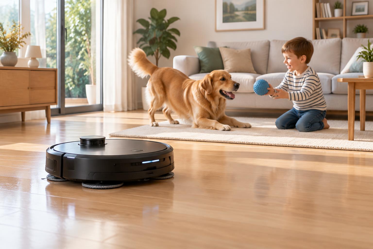 Robot aspirapolvere lavapavimenti per case con animali e bambini: come scegliere un modello davvero pratico